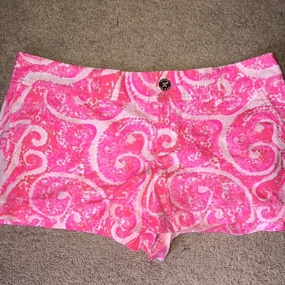 Lilly Pulitzer Pink Paisley Cotton Blend Shorts